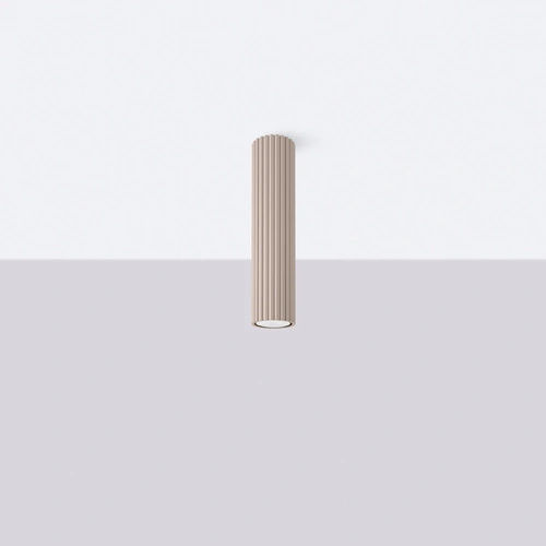 Stropní svítidlo KARBON 30 moderní béžové hliníkové do obýváku a kuchyně SOLLUX