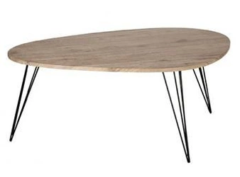 Oválný dřevěný konferenční stolek na třech nohách moderní do obýváku Atmosphera