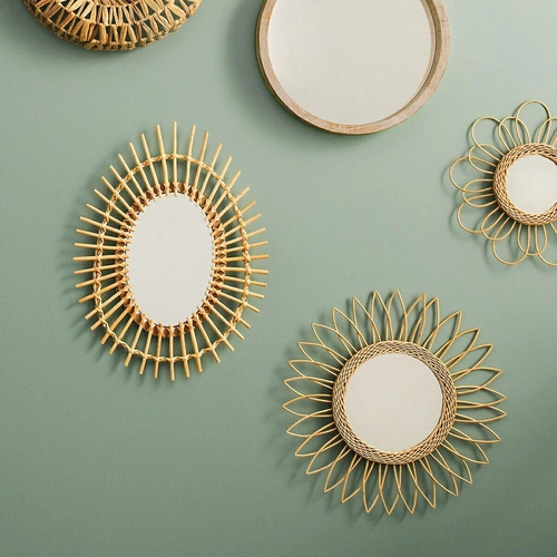 Oválné zrcadlo Irma přírodní