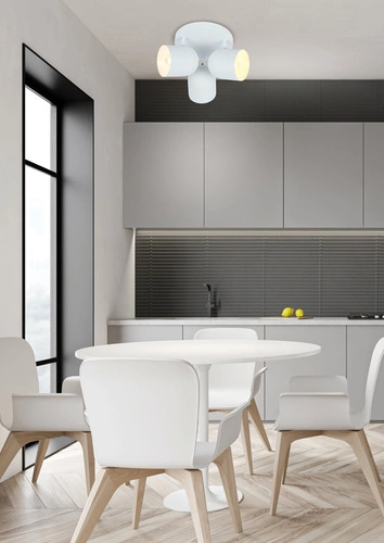 Stropní svítidlo Azuro bílý moderní kovový kulatý do obýváku a ložnice 32 cm