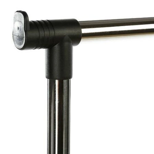 Stojanový věšák na oblečení Icare dvojitý černý kovový na kolečkách do předsíně