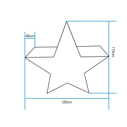Dekorační zahradní lampa hvězda STAR XL LED RGBW 16 barev 120 cm