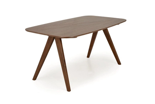 Jídelní stůl Fido 160 cm ořechový moderní obdélníkový, dřevěný, snadno čistitelný Intesi