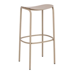 Kovová barová stolička Trick 75 cm šedá moderní bez opěrky do kuchyně a k ostrůvku SCAB Design