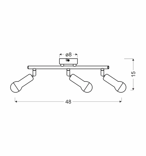 Moderní stropní svítidlo Arc 3bodové stříbrné s nastavitelným stínidlem do obývacího pokoje a kuchyně CANDELLUX