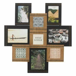 Multirám na 9 fotografií Paula Atmosphera černý moderní nástěnný rám MDF 10x15 18x13