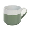 Keramický hrnek Jumelle zelený 330 ml na kávu a čaj ve stylu japandi Intesi