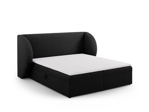 Čalouněná postel Miley 140x200 černá s úložným prostorem moderní do ložnice glamour