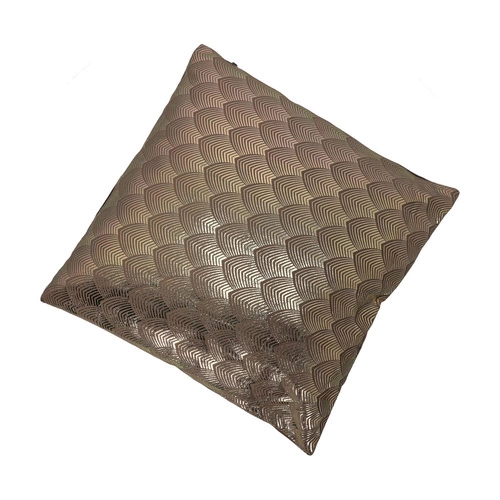 Polštář Velvet Shell tmavě hnědý