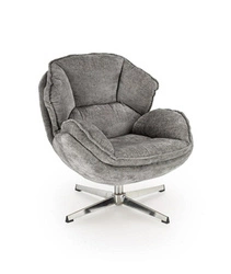 Relaxační křeslo Offred šedé moderní do obýváku čalouněné minimalistické Intesi