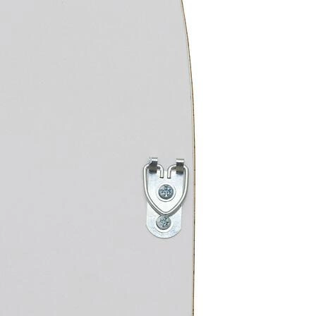 Půlkruhové zrcadlo Thea 55x75 cm světle hnědé na stěnu do předsíně a obýváku Atmosphera