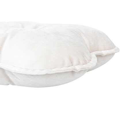 Dekorační kulatý polštář Flower Velvet bílý moderní do obýváku Atmosphera 45 cm