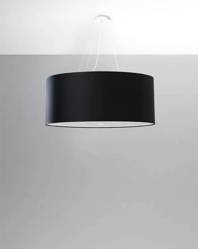 Moderní lustr OTTO 70 černý stropní svítidlo do obýváku a jídelny 6 světel