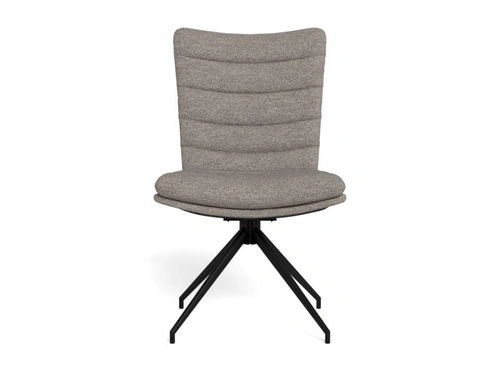 Actona Grafton šedá čalouněná otočná jídelní židle