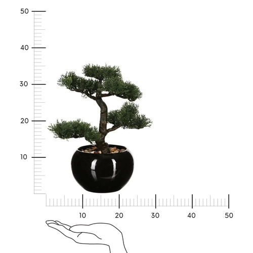 Umělé bonsai stromek Atmosphera 36 cm v boho květináči do obýváku nebo kanceláře