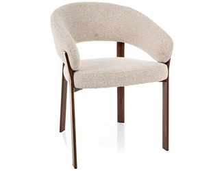 Čalouněná béžová jídelní židle Goja s područkami Intesi