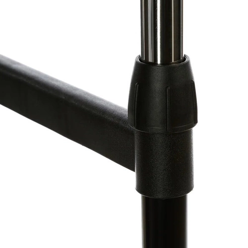 Stojanový věšák na oblečení Icare dvojitý černý kovový na kolečkách do předsíně