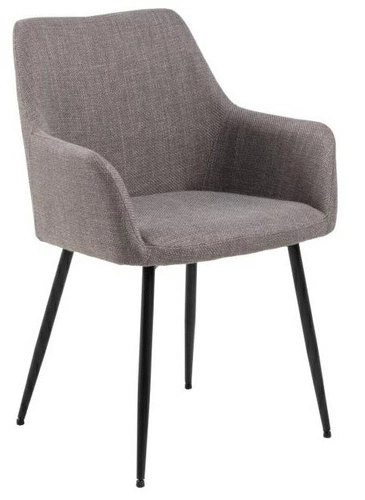 Jídelní čalouněná židle Lizzy Actona s područkami šedá moderní skořepinová