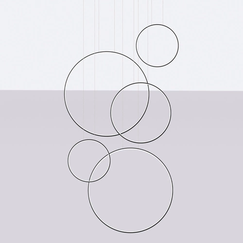 Závěsné LED svítidlo RIO 5 černé do obýváku a jídelny moderní 5bodové Thoro