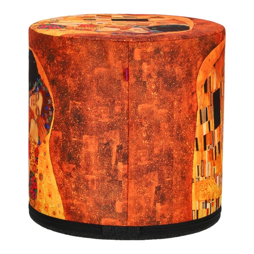 Kulatý puf Polibek Intesi béžový moderní do obýváku a ložnice se snímatelným potahem