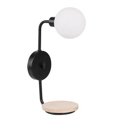 Nástěnné svítidlo Ponio černé 1x25W G9 bílý difuzor