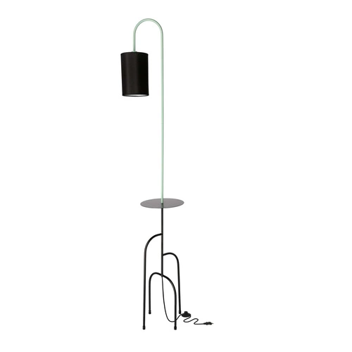 Stojací lampa Ravello černá+zelená 1x40W E14 stínítko černé