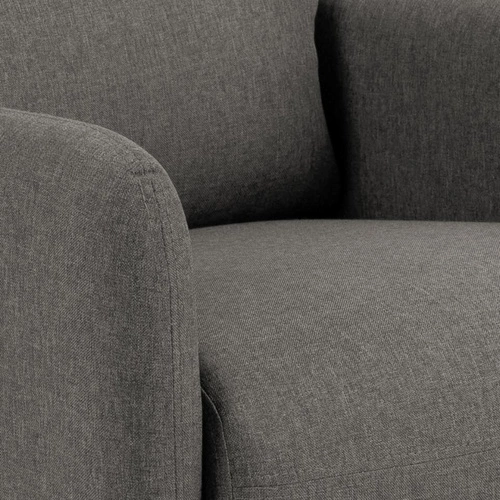 Rozkládací křeslo do obýváku Mikkeli šedé moderní s funkcí spaní a nastavitelným úhlem