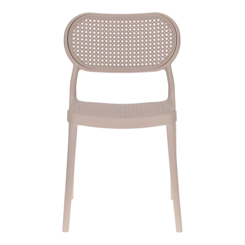 Zahradní židle Bilto taupe Intesi z polypropylenu, snadno čistitelná, stohovatelná boho