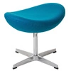 Otočný čalouněný taburet Egg světle modrý kašmír glamour do obýváku D2.DESIGN