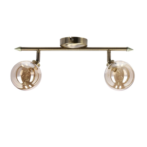 Moderní stropní svítidlo Rodia v patině se skleněným stínidlem do obýváku a ložnice