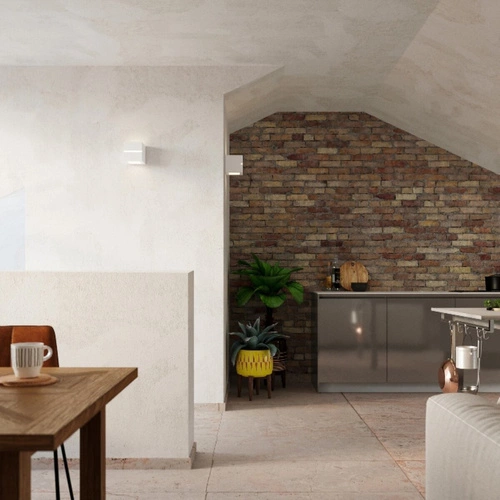 Moderní nástěnné svítidlo LEO LINE Sollux bílá keramika do obýváku a ložnice 14x14 cm