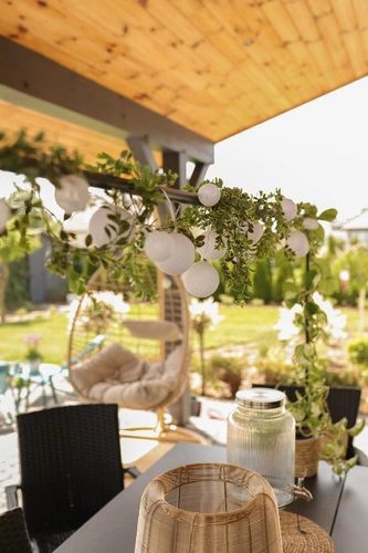 Intesi girlanda umělý břečťan 230 cm moderní zelený závěsný břečťan do obýváku