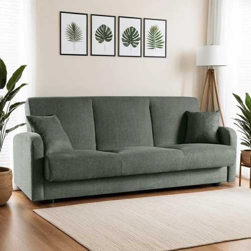 Rozkládací třímístná pohovka Corsica skandinávská s funkcí spaní do obývacího pokoje šedá