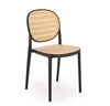 Jídelní židle Mindi Intesi z plastu černá přírodní snadné čištění stohovatelná