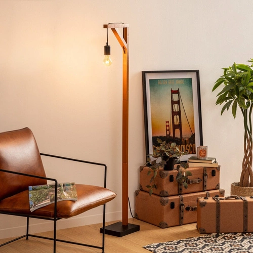 Stojací lampa Wild Atmosphera dřevěná loftová do obýváku a ložnice 148 cm