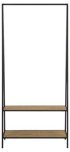 Stojanový věšák do předsíně Seaford s policemi na boty dub černý moderní Actona