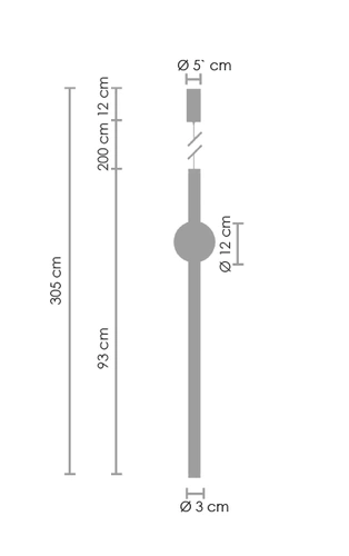 Moderní závěsné LED svítidlo O-LINE 93 cm černá koule do obýváku a jídelny Step into Design