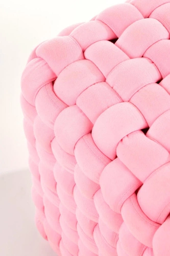 Růžový čalouněný taburet Rubi čtvercový do obýváku a dětského pokoje 35x35 cm Intesi