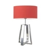Lampa Thor stínidlo červené stojan stříbrný