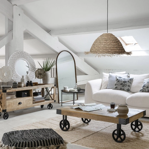 Závěsné boho svítidlo Sea view 56 cm z přírodní třtiny do obýváku nebo nad jídelní stůl Atmosphera