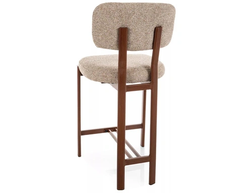 Barová židle Montico béžová čalouněná s opěrkou do kuchyně 62 cm
