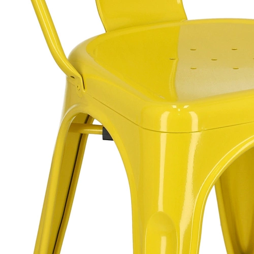 Kovová žlutá židle Paris ve stylu Tolix do jídelny a kuchyně industriální D2.DESIGN