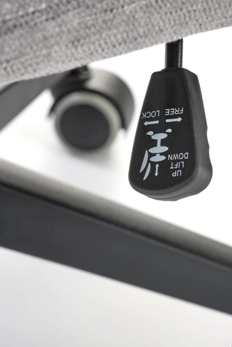 Ergonomická kancelářská židle Nurah šedá moderní s područkami na kolečkách do kanceláře