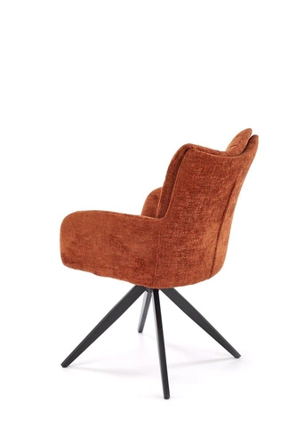 Otočná čalouněná židle Dahlia skořicová s područkami do jídelny a kanceláře Intesi