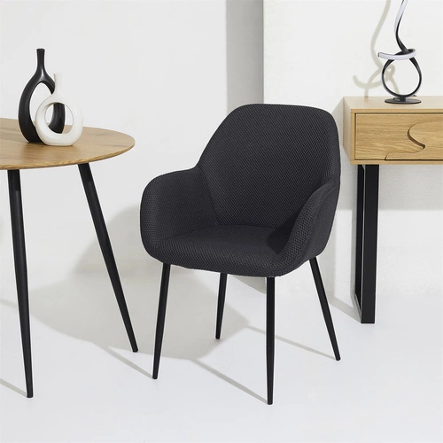 Čalouněná židle Lavia černá Intesi do jídelny a obývacího pokoje moderní s područkami