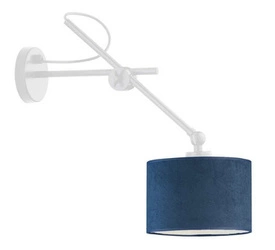 Nástěnná sametová lampa HAMILTON VELUR modrá moderní do ložnice a obýváku Lysne