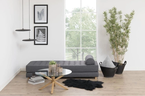 Skleněný kulatý konferenční stolek Heaven moderní skandinávský do obýváku Actona 82 cm