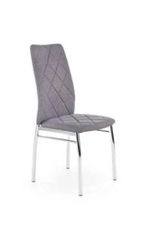 Čalouněná židle Montana šedá moderní do jídelny a kuchyně na chromovaných nohách Intesi