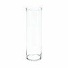 Skleněná váza Cylinder 50 cm transparentní na květiny do obývacího pokoje