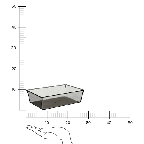 Krabička na skladování Galia transparentní černá
